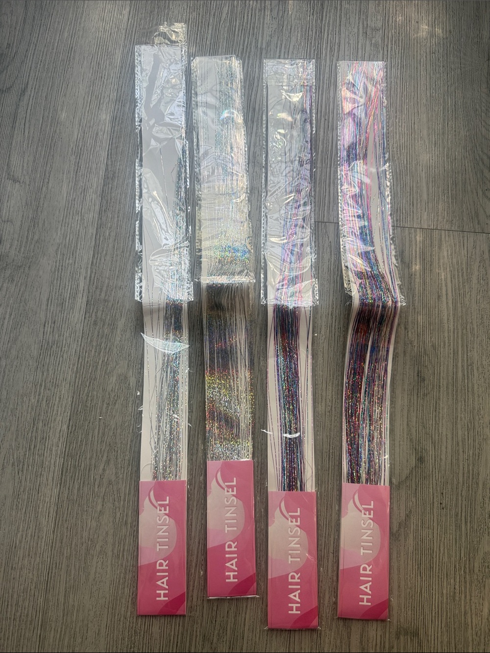 Tinsel Kids Holographic Hair Tinsel - Silver & Iridescent